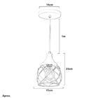 Lustre Pendente Esfera Aramado Escovado 15cm