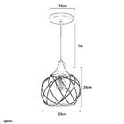 Lustre Pendente Esfera Aramado Escovado 23cm