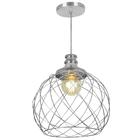 Lustre Pendente Esfera Aramado Escovado 34cm