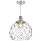 Lustre Pendente Esfera Aramado Escovado 34cm