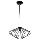 Lustre Pendente Esfera Chapeu Sirius Preto Sala Quarto