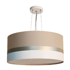 Lustre Pendente Faixas Bronze Cúpula 30x15  Cáqui