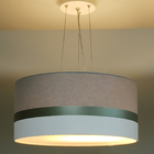 Lustre Pendente Faixas Bronze Cúpula 30x15  Cáqui