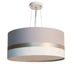 Lustre Pendente Faixas Bronze Cúpula 30x15  Cinza