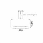 Lustre Pendente Faixas Bronze Cúpula 30x15  Rosa