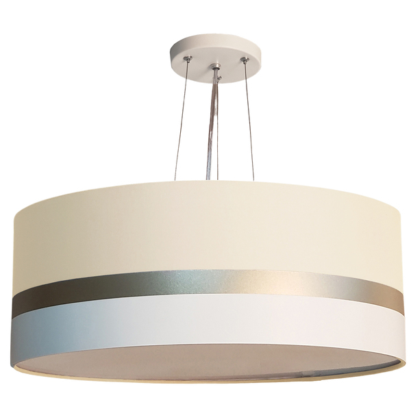 Lustre Pendente Faixas Bronze Cúpula 40x15  Cru