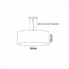 Lustre Pendente Faixas Bronze Cúpula 40x15  Rosa