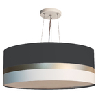 Lustre Pendente Faixas Bronze Cúpula 50x15  Preto