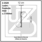 Lustre Pendente Figo Com 2 Globos Esfera De Vidro - Preto/dou