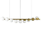 Lustre Pendente Figo Com 9 Globos Esfera De Vidro - Ouro