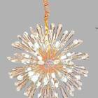 Lustre Pendente Flor Do Sol Dourado Cristal 50cm 9g9 Ds9749 D