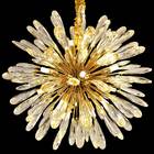 Lustre Pendente Flor Do Sol Dourado Cristal 50cm 9g9 Ds9749 D