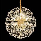Lustre Pendente Flor Do Sol Dourado Cristal 50cm 9g9 Ds9751 D