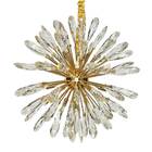 Lustre Pendente Flor Do Sol Dourado Cristal 60cm 18g9 Ds9750