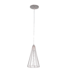 Lustre Pendente Funil Aramado Prata