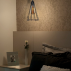 Lustre Pendente Funil Aramado Prata