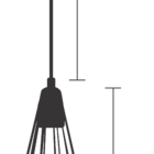Lustre Pendente Funil Aramado Prata