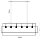 Lustre Pendente Gabbia Linea G 6xe27 Preto Com Cobre