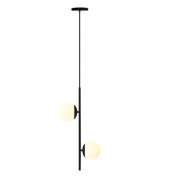 Lustre Pendente Globo 15 Jabuticaba Polônia Preto Fosco Bq