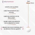 Lustre Pendente Globo Bola Vidro Led Jabuticaba Stuttgart Ros