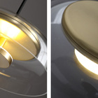 Lustre Pendente Goblet - Dn 38735 Ambar ø230x161mm cabo: 2m