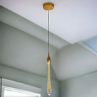 Lustre Pendente Gota Dourado