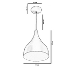Lustre Pendente Gota Pequena Alumínio 21cm Cobre + Lampadas