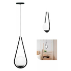 Lustre Pendente Gota Preto Esfera Globo Vidro