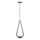 Lustre Pendente Gota Preto Esfera Globo Vidro