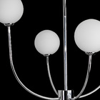 Lustre Pendente Grape Cromado E Branco Globo Para 4x G9 Starl