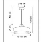 Lustre Pendente Industrial Alumínio 45,5cm Vibrance Made Bran