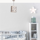 Lustre Pendente Infantil Aviões 25x25 Axul-bebê