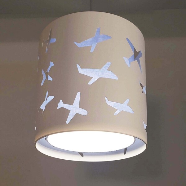 Lustre Pendente Infantil Avioes 25x25 Azul Bebe Leroy Merlin