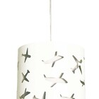 Lustre Pendente Infantil Aviões 25x25 Branco