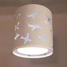 Lustre Pendente Infantil Aviões 25x25 Cinza