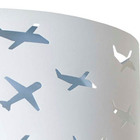 Lustre Pendente Infantil Aviões 25x25 Cinza