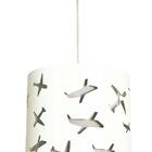 Lustre Pendente Infantil Aviões 25x25 Cinza