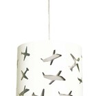 Lustre Pendente Infantil Aviões 25x25 Cinza