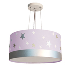 Lustre Pendente Infantil Estrelas Cúpula 30x15 2e27  Lilás