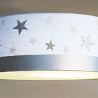 Lustre Pendente Infantil Estrelas Cúpula 40x15 2e27  Azul Bebê