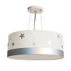 Lustre Pendente Infantil Estrelas Cúpula 40x15 2e27  Branco