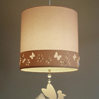 Lustre Pendente Infantil Fadas Cúpula 25x25 1e27  Crú