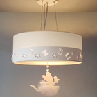 Lustre Pendente Infantil Fadas Cúpula Branco 40x15 2e27