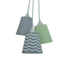 Lustre Pendente Infantil Frufru Verde E Chevron Cinza Bivolt