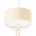 Lustre Pendente Infantil Laço Cúpula Crú 30x15 2e27