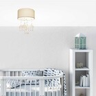 Lustre Pendente Infantil Nuvens Com Cúpula 30cm Branco