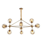 Lustre Pendente Jabuticaba Dourado Bola Molecular Âmbar Moder