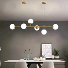 Lustre Pendente Jabuticaba Jabuti Dourado 6 Bolas Globos Esfé