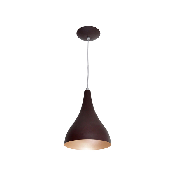 Lustre Pendente Jade 1 Lamp E27 Marrom/gold - 3122 Mar/gld