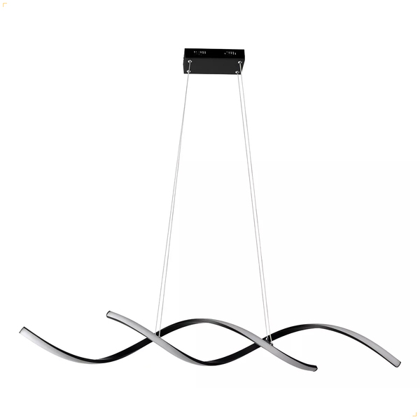 Lustre Pendente Led 35w 4000k Preto Lp201p Moderno Nitrolux